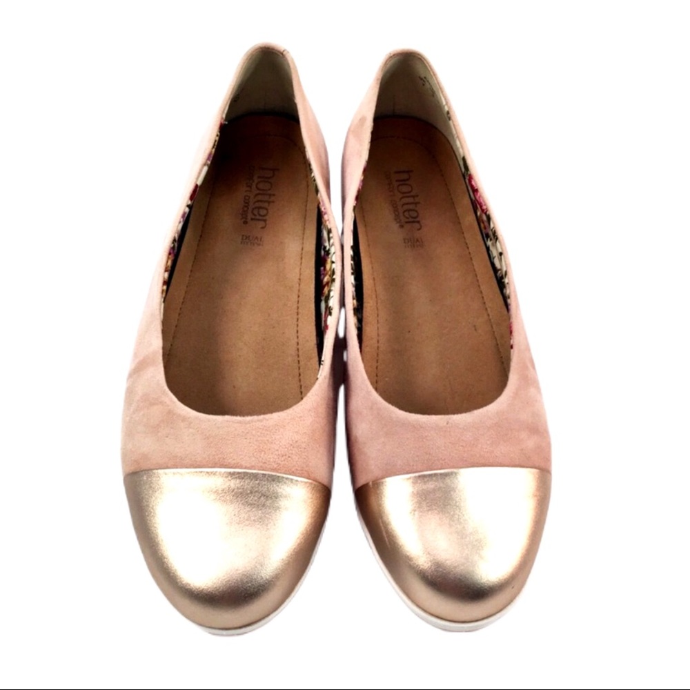 Hotter Comfort Concept Rose Suede  Leather  Flats Size 9 up 🔝